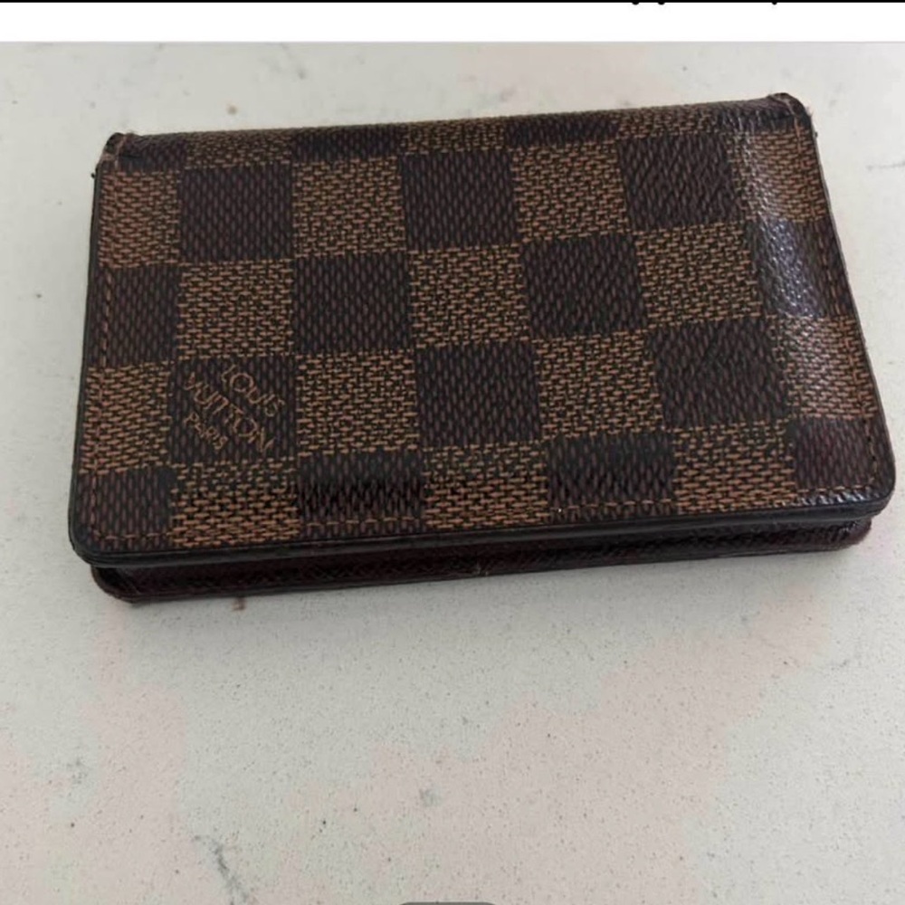 Louis Vuitton Brown Checkered Card Holder